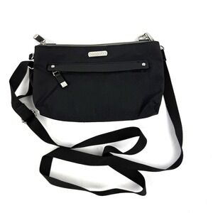 Baggallini Mini Slim Swing Crossbody Bag Black Nylon Lightweight Handbag Travel
